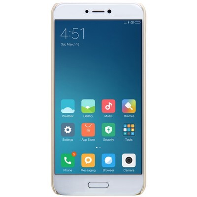 Пластиковый чехол с пленкой Nillkin Super Frosted Shield Gold для Xiaomi Mi5C(2)