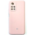 Силиконовый чехол Silicone Case светло-розовый для Xiaomi Poco M4 Pro 5G(#1)