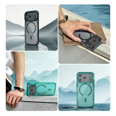 Магнитная накладка Nillkin Iceblade Prop Magnetic Case коричневый для Apple iPhone 17 Pro(7)