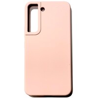 Силиконовый чехол Silicone Case с логотипом светло-розовый для Samsung Galaxy S22