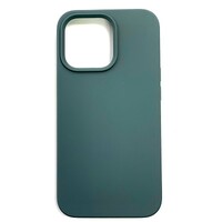 Силиконовый чехол Liquid Silicone Case с закрытым низом серо-зеленый для Apple iPhone 13 Pro