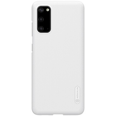 Пластиковый чехол с подставкой Nillkin Super Frosted Shield Белый для Samsung Galaxy S20(1)