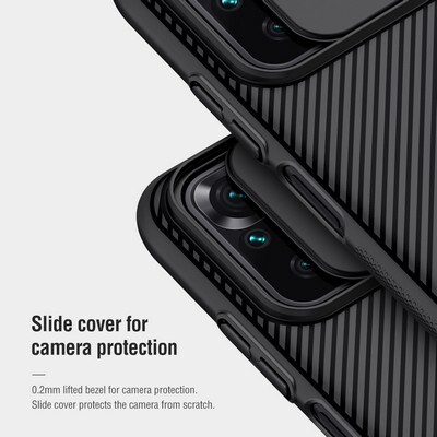 Чехол-накладка Nillkin CamShield Черная для Xiaomi Redmi Note 10(4)