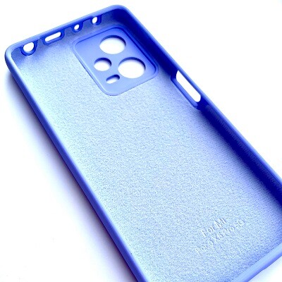 Силиконовый чехол с микрофиброй Silicone Case и защитой камеры лавандовый для Xiaomi Poco X5 Pro 5G(3)