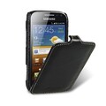 Кожаный чехол книга Melkco Leather Case Black LC для Samsung i8160 Galaxy Ace 2(#1)