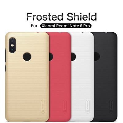 Пластиковый чехол с подставкой Nillkin Super Frosted Shield Золотой для Xiaomi Redmi Note 6 Pro(4)