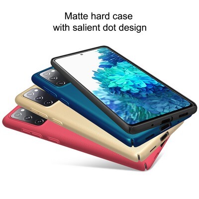 Пластиковый чехол с подставкой Nillkin Super Frosted Shield Синий для Samsung Galaxy S20 FE(3)