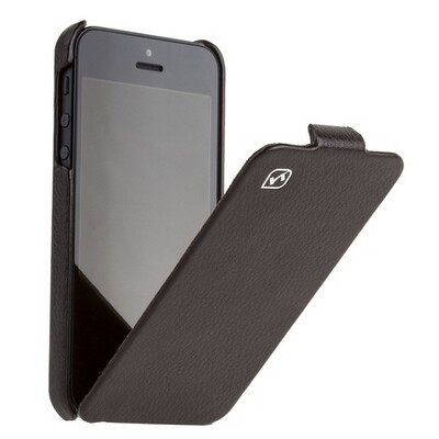 Кожаный чехол книга HOCO Duke Leather Case Coffee для Apple iPhone 5/5s/SE(1)