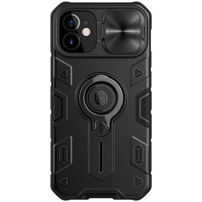 Противоударная-накладка Nillkin CamShield Armor черная для Apple iPhone 12(1)