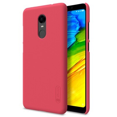 Пластиковый чехол с пленкой Nillkin Super Frosted Shield Красный для Xiaomi RedMi 5 Plus(3)