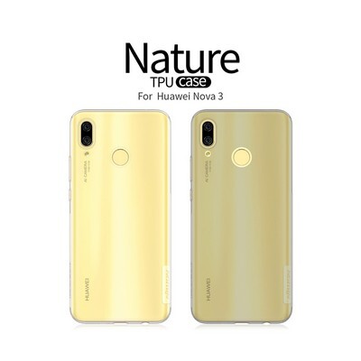 Силиконовый чехол Nillkin Nature TPU Case Серый для Huawei Nova 3(4)