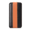 Кожаный чехол-книга Melkco Leather Case Black/Orange LC для Apple iPhone 5c(#2)