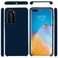 Силиконовый чехол Silicone Case синий для Huawei P40(#2)
