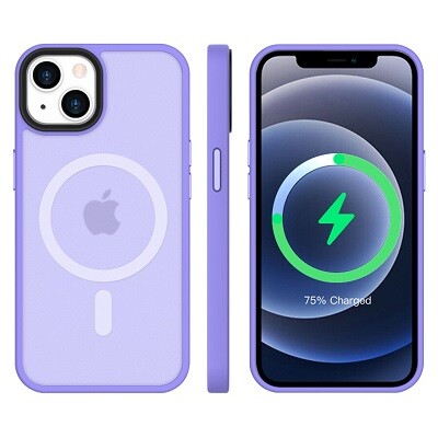 Защитный чехол TPU+PC Iron Matte Case with Magsafe лавандовый для Apple iPhone 13 Pro(2)
