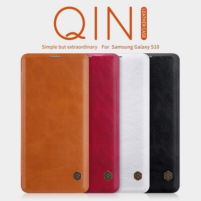 Кожаный чехол Nillkin Qin Leather Case Черный для Samsung Galaxy S10(5)