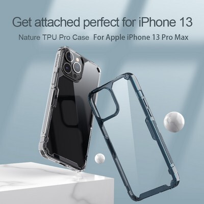 Силиконовый чехол Nillkin Nature TPU Pro Case Синий для Apple iPhone 13 Pro Max(7)