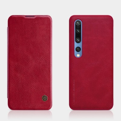 Кожаный чехол Nillkin Qin Leather Case Красный для Xiaomi Mi10(4)