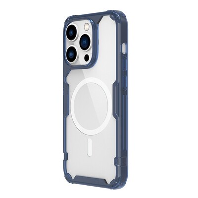 Силиконовый чехол Nillkin Nature TPU Pro Magnetic Case Синий для Apple iPhone 14 Pro(3)
