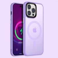 Защитный чехол TPU+PC Iron Matte Case with Magsafe лавандовый для Apple iPhone 16 Pro