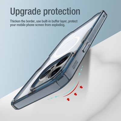 Силиконовый чехол Nillkin Nature TPU Pro Magnetic Case Прозрачный для Apple iPhone 15 Pro Max(5)