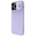 Силиконовая накладка с пластиной Magsafe Nillkin CamShield Silky Magnetic Silicone Case Лавандовая для Apple iPhone 14 Pro(#3)