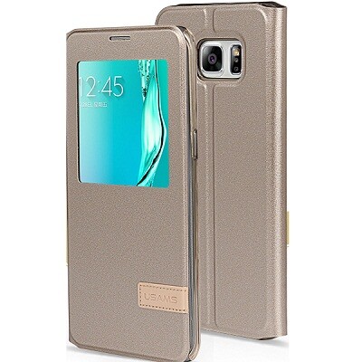 Полиуретановый чехол Usams Muge Series Gold для Samsung G925F Galaxy S6 Edge(1)