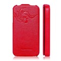 Кожаный чехол книга HOCO Leather Case Earl Fashion Red для Apple iPhone 4/4S(#1)