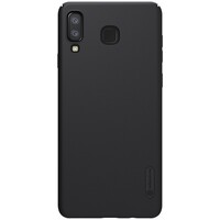 Пластиковый чехол с подставкой Nillkin Super Frosted Shield Черный для Samsung Galaxy A8 Star