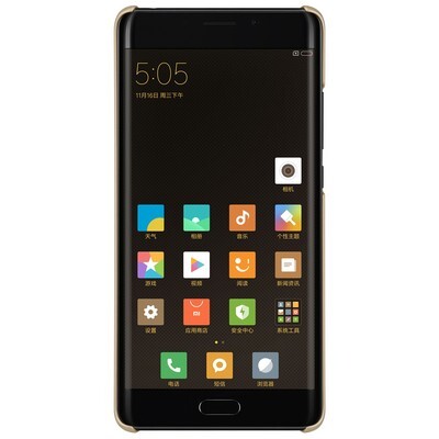 Пластиковый чехол с пленкой Nillkin Super Frosted Shield Gold для Xiaomi Mi Note 2(2)