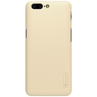 Пластиковый чехол с пленкой Nillkin Super Frosted Shield Gold для OnePlus 5