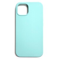 Силиконовый чехол Liquid Silicone Case с закрытым низом бирюзовый для Apple iPhone 13