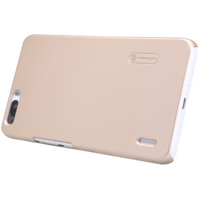 Пластиковый чехол с пленкой Nillkin Super Frosted Shield Gold для Huawei Honor 6 Plus(3)