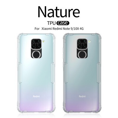 Силиконовый чехол Nillkin Nature TPU Case Серый для Xiaomi Redmi Note 9(5)