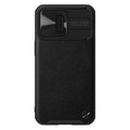Силиконовая накладка Nillkin CamShield Leather Case Черная для Apple iPhone 13 Pro Max(#1)