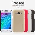 Пластиковый чехол с пленкой Nillkin Super Frosted Shield Gold для Samsung Galaxy J1(#4)