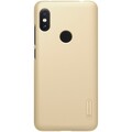 Пластиковый чехол с подставкой Nillkin Super Frosted Shield Золотой для Xiaomi Redmi Note 6 Pro(#1)