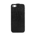 Кожаный чехол-книга TETDED Troyes Black Crocodile для Apple iPhone 5/5s/SE(#2)