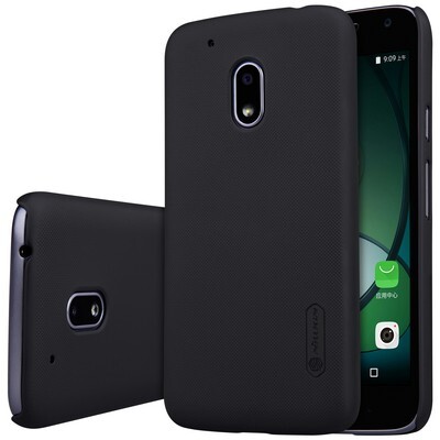 Пластиковый чехол с пленкой Nillkin Super Frosted Shield Black для Motorola Moto G4 Play(3)