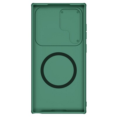 Чехол-накладка с пластиной Magsafe Nillkin CamShield Pro Magnetic Зеленая для Samsung Galaxy S24 Ultra(3)