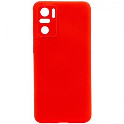 Силиконовый чехол Silicone Case красный для Xiaomi Redmi Note 10(1)