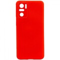 Силиконовый чехол Silicone Case красный для Xiaomi Redmi Note 10(#1)