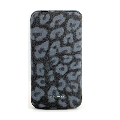 Кожаный чехол Nuoku Leopard Series Case Grey для Apple iPhone 4/4S(1)