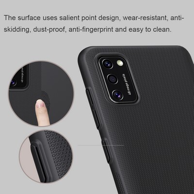 Пластиковый чехол с подставкой Nillkin Super Frosted Shield Красный для Samsung Galaxy A41(4)