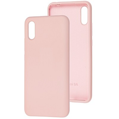 Силиконовый чехол Silicone Case светло-розовый для Xiaomi Redmi 9A(1)