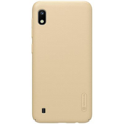 Пластиковый чехол с подставкой Nillkin Super Frosted Shield Золотой для Samsung Galaxy A10(1)