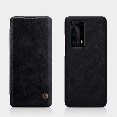 Кожаный чехол Nillkin Qin Leather Case Черный для Huawei P40 Pro Plus(4)