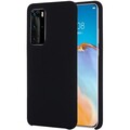 Силиконовый чехол Silicone Case черный для Huawei P40 Pro(#1)