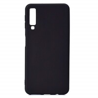 Силиконовый чехол TPU Matte Case 1mm черный для Samsung Galaxy A7 (2018)