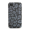 Кожаный чехол Nuoku Leopard Series Case Grey для Apple iPhone 4/4S(#2)