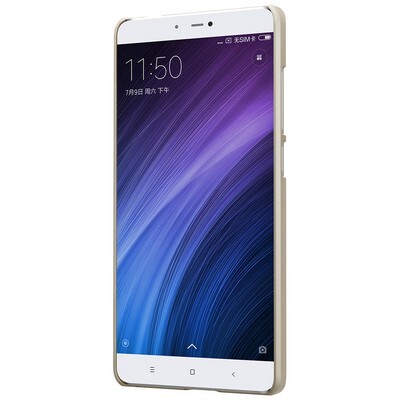Пластиковый чехол с пленкой Nillkin Super Frosted Shield Gold для Xiaomi RedMi 4 Pro(2)